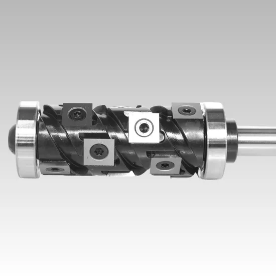 Abandoned Upper and Lower Bearing Spiral Milling Cutter for Woodworking